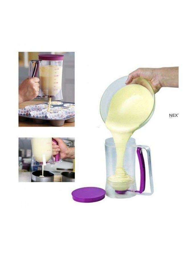 Plastic Batter Dispenser Clear/Pink - Image 3