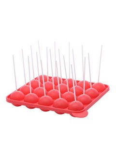 22-Piece Cake Pop With Pop Stick Red 9x7inch