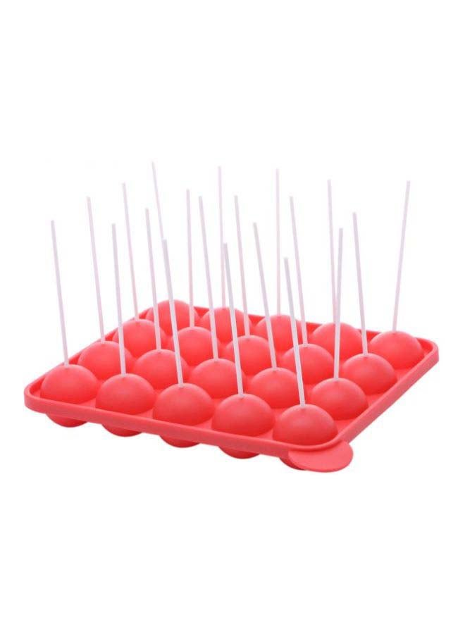 Liying - 22-Piece Cake Pop With Pop Stick Red 9x7inch - Image 1