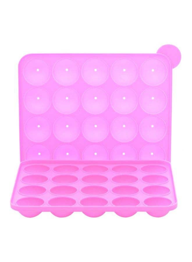 Liying - 22-Piece Cake Pop With Pop Stick Pink 9x7inch - Image 1
