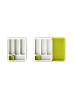 Generic Drawer Cutlery Organizer White/Green  - Image 2
