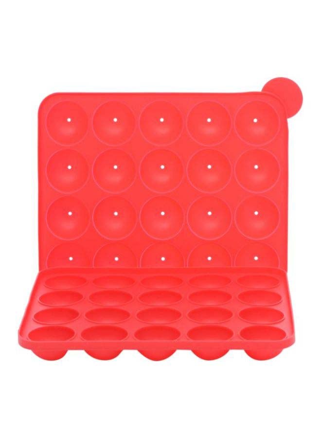 Liying - 22-Piece Cake Pop With Pop Stick Red 9x7inch - Image 1