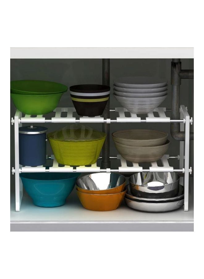 Under Sink Storage Organizer White 66x26x38cm  - Image 2