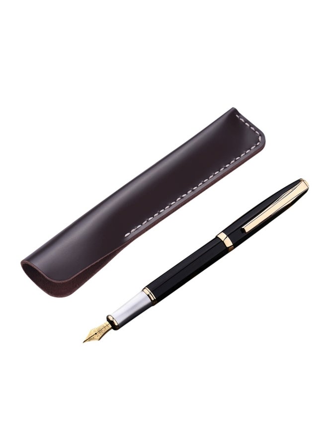 Leather Pen Case Black - Image 2