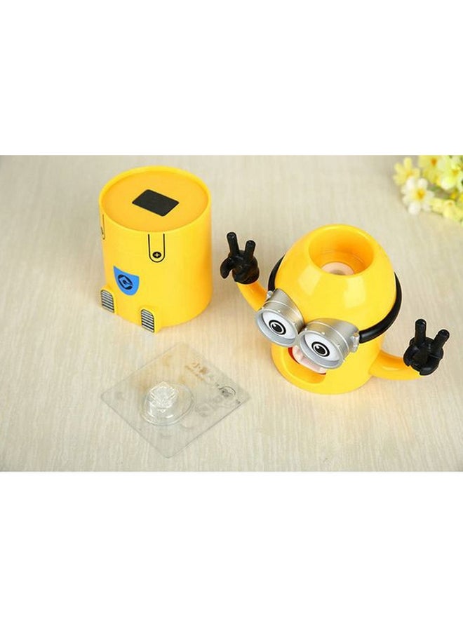 Toothbrush Holder With Toothpaste Dispenser Yellow/Black 19x8cm - Image 4