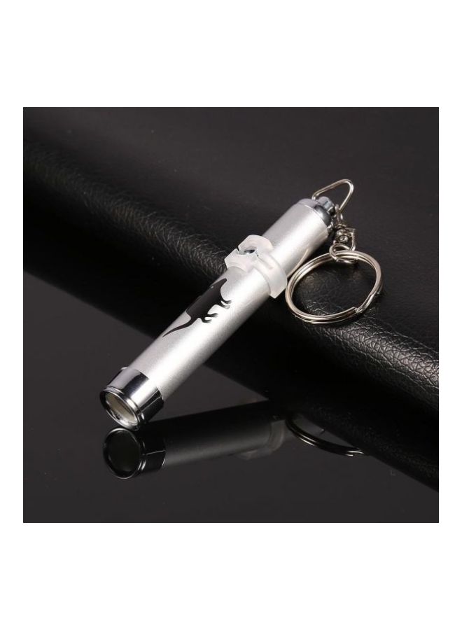 Generic - LED Laser Pointer Pen Key Chain Silver - Image 1