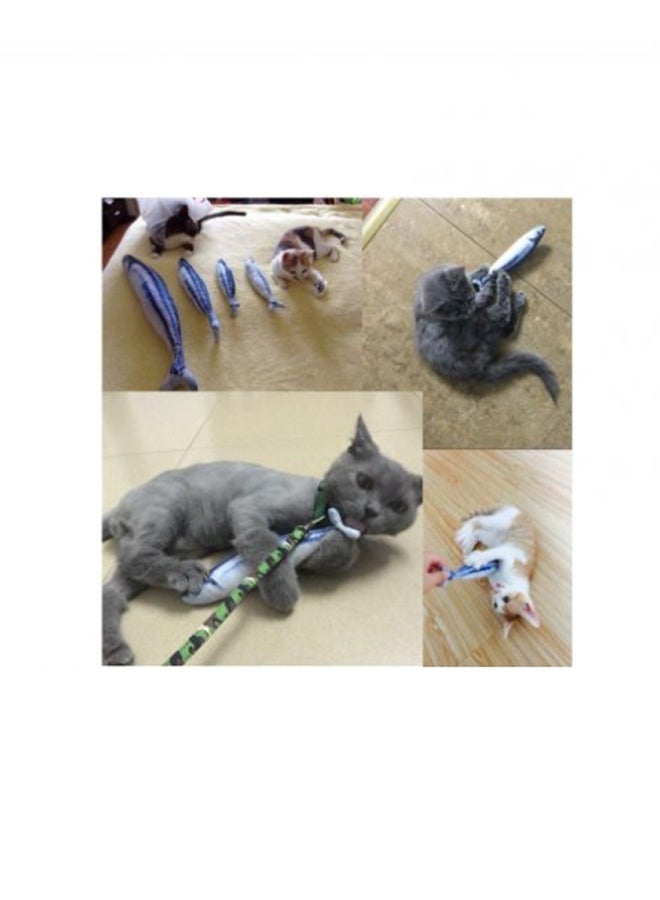 Fish Flop Cat Toy Blue/White - Image 4