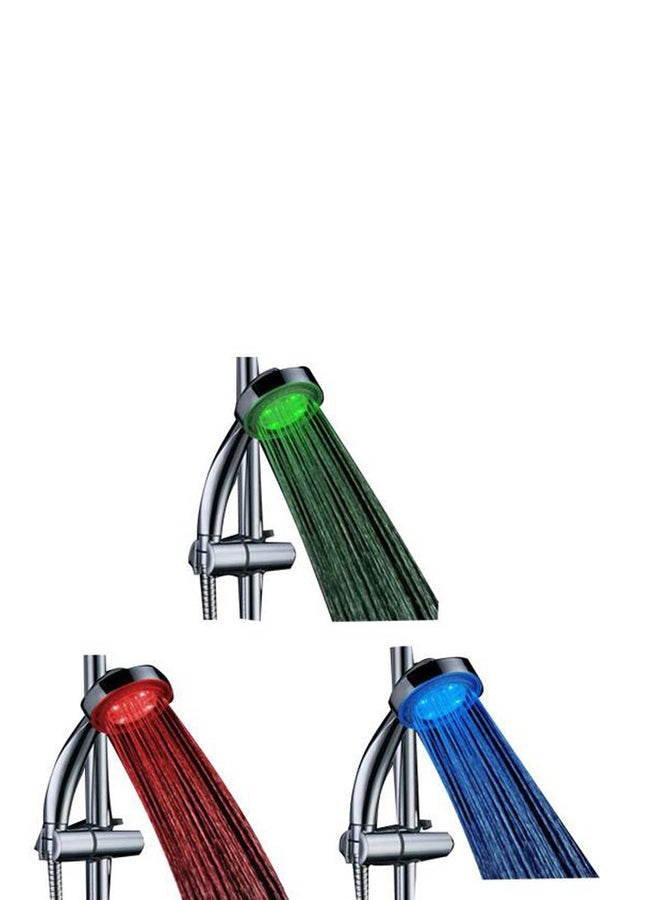 رأس دش بإضاءة LED فضي - Image 2
