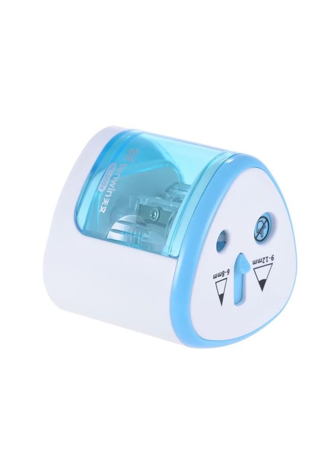 tenwin Battery Operated Pencil Sharpener White/Blue - Image 2