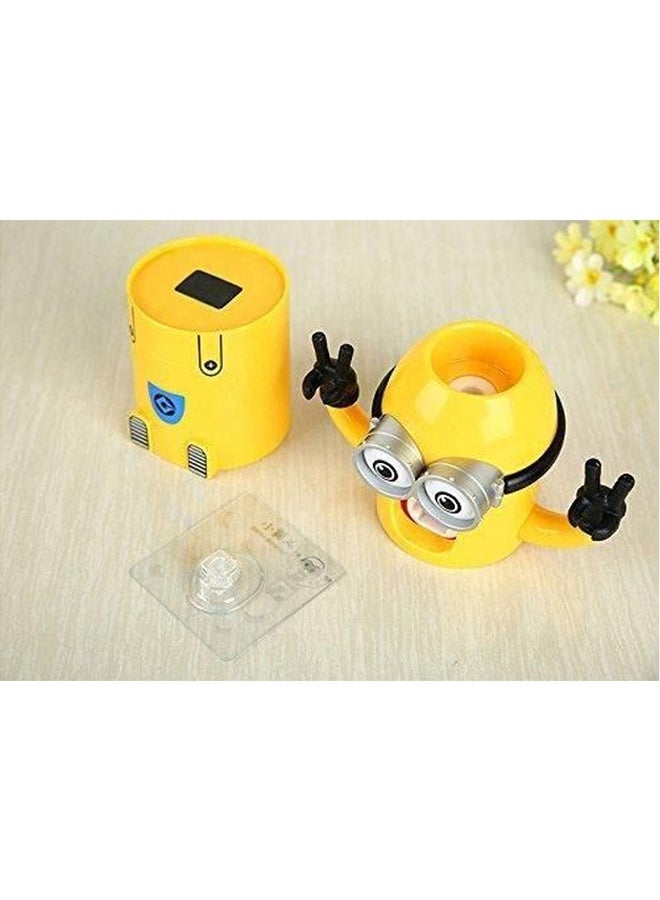 موزع لمعجون الأسنان مع حامل لفرشاة الأسنان أصفر - Image 2