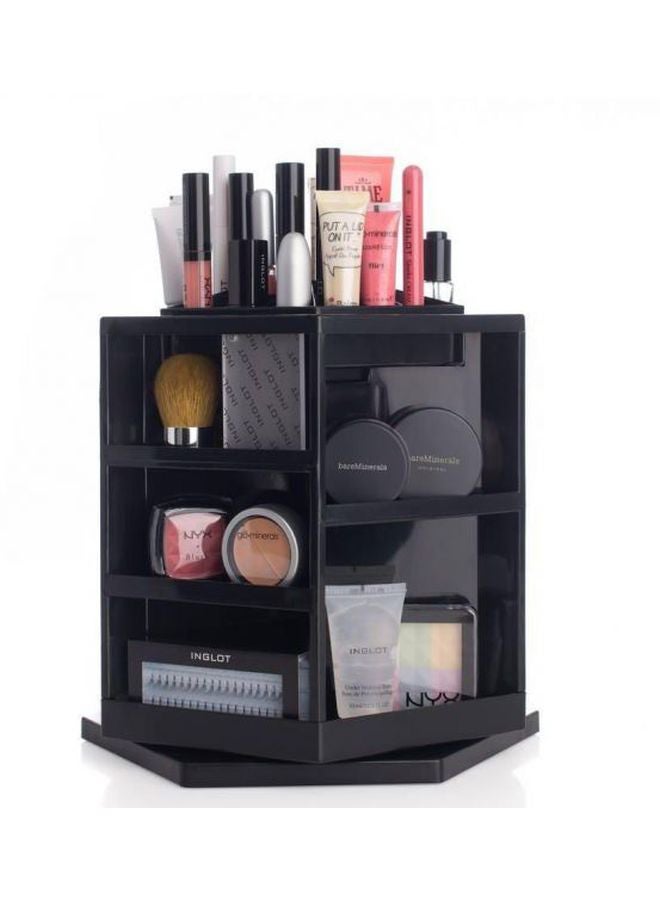 منظم مستحضرات التجميل يتميز بإمكانية دوران 360 درجة أسود - Image 2