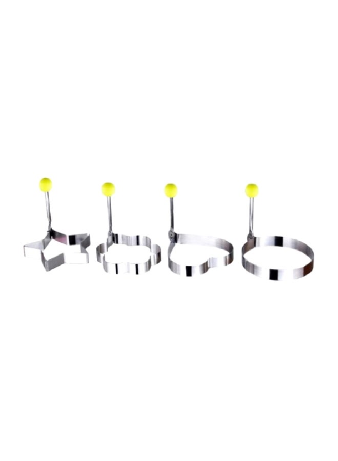 4-Piece Fried Egg Shaper Silver - Image 2