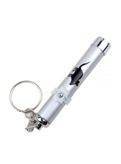Generic LED Laser Pointer Pen Key Chain Silver  - Image 2