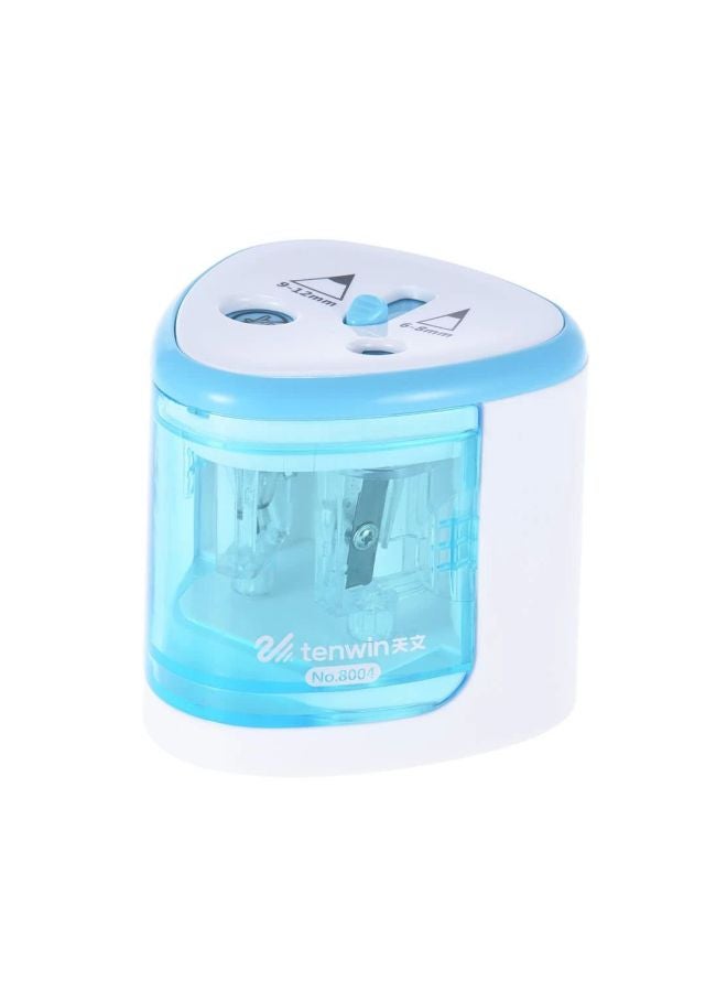 tenwin Battery Operated Pencil Sharpener White/Blue - Image 1