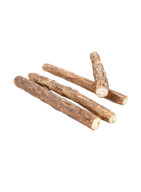 4-Piece Catnip Dental Cleaning Chew Sticks Brown