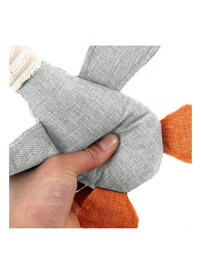 Generic Chew Plush Toy Grey/White/Orange  - Image 2