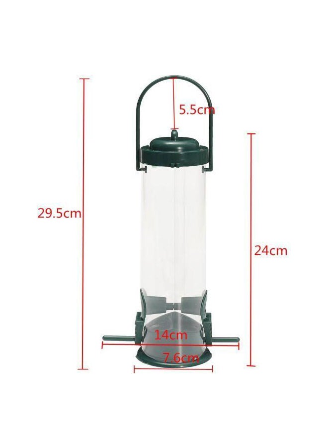 وعاء تغذية الطيور للتعليق شفاف/أخضر - Image 3