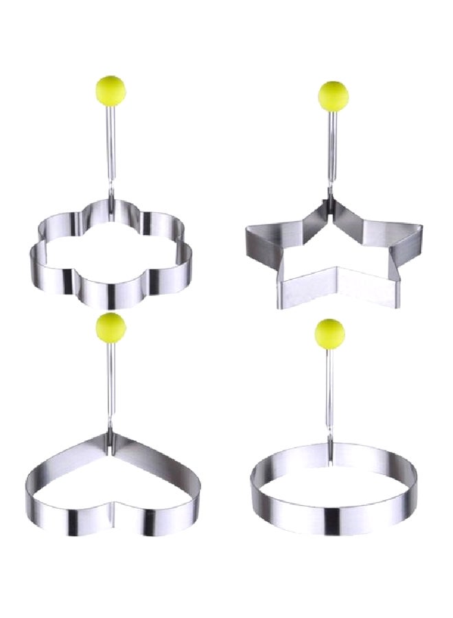 4-Piece Fried Egg Shaper Silver - Image 1