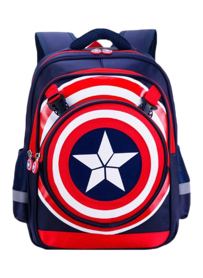 Captain America Themed Backpack Blue/Red/White - Image 1