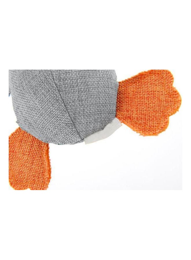 Generic Chew Plush Toy Grey/White/Orange  - Image 3