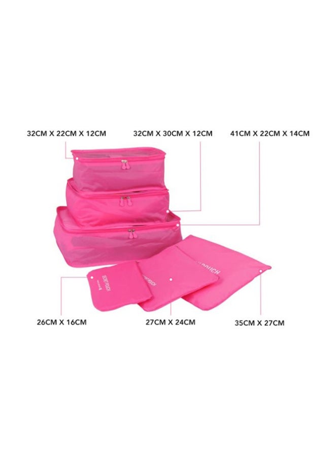 Sienna 6-Piece Travel Bag Set Fuschia - Image 2