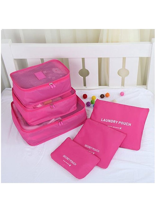 Sienna 6-Piece Travel Bag Set Fuschia - Image 5