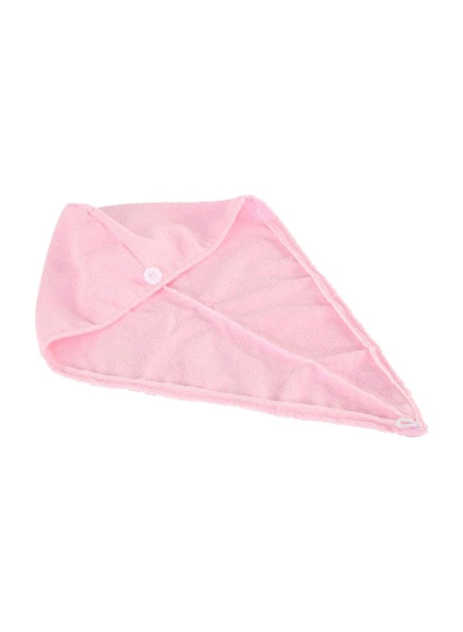 2-Piece Head Towel Cap Set Pink 59x26cm - Image 1