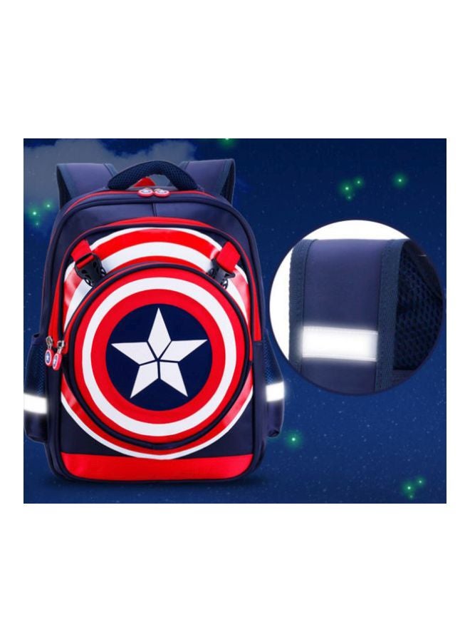 Captain America Themed Backpack Blue/Red/White - Image 3