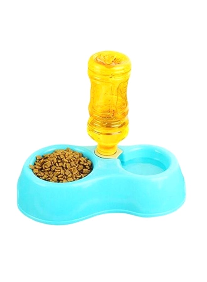 وعاء إطعام مزدوج مع موزع للمياه أزرق - Image 2