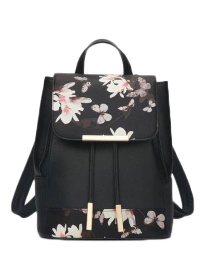 حقيبة كروس من جلد البولي يوريثان اسود/أبيض/زهري - Image 1