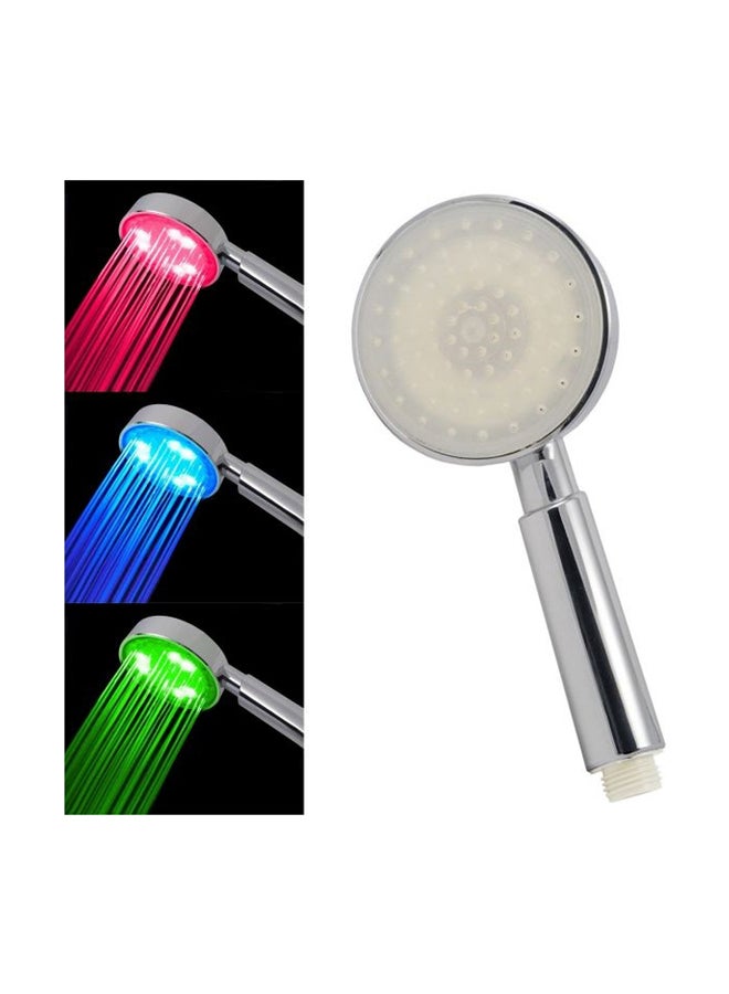 رأس دش بإضاءة LED فضي 10 x 7 x 23سم - Image 4