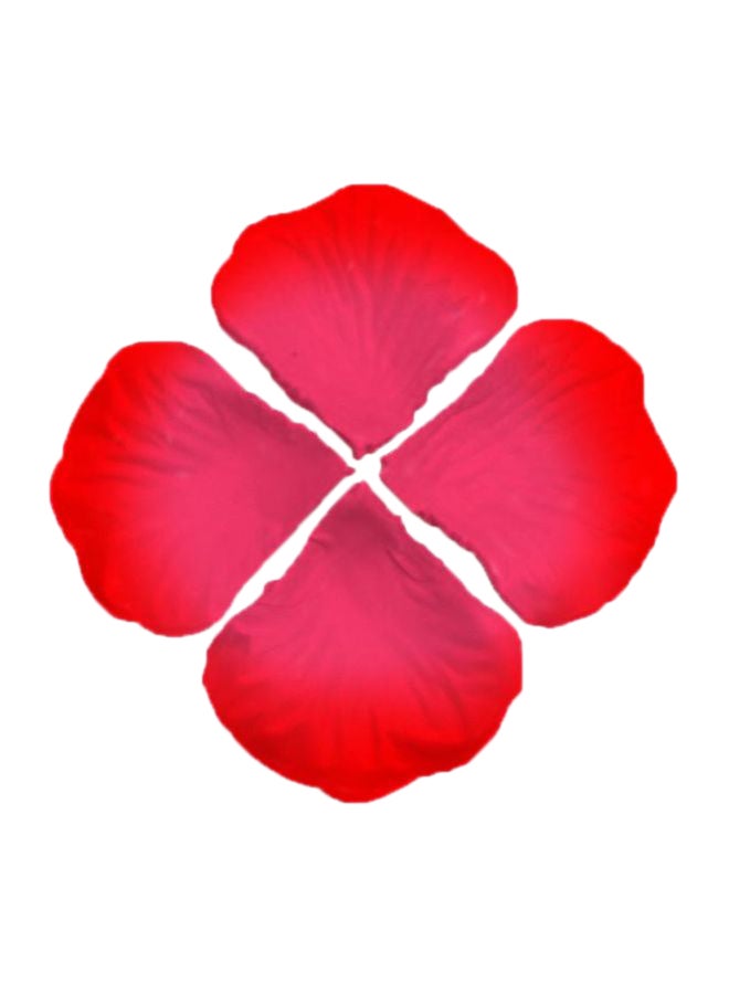 1000-Piece Artificial Silk Rose Petal Set Red - Image 1