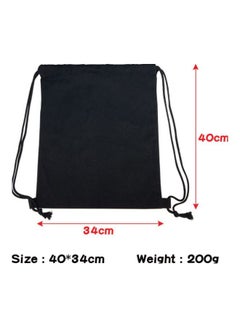 Generic Sports Fortnite Drawstring Backpacks Black/White  - Image 3