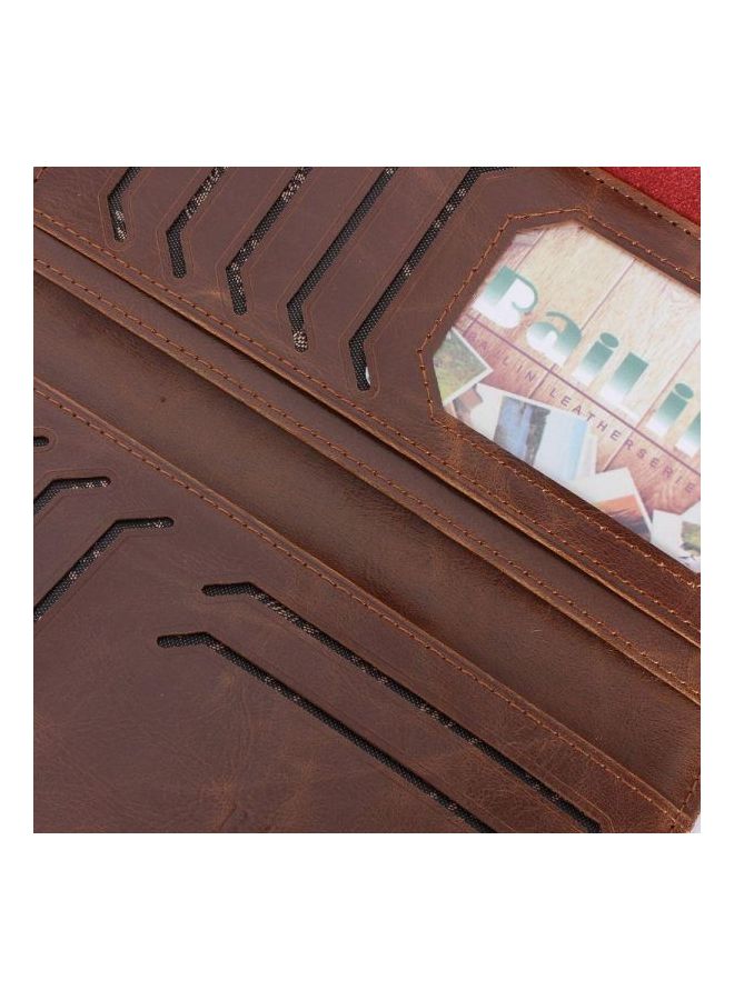 Leather Card Holder Wallet Brown  - Image 3