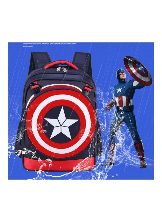 Captain America Themed Backpack Blue/Red/White - Image 5