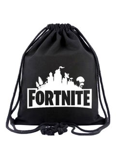 Generic Sports Fortnite Drawstring Backpacks Black/White  - Image 1