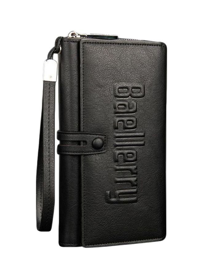 baellerry Leather Trifold Wallet Black  - Image 1