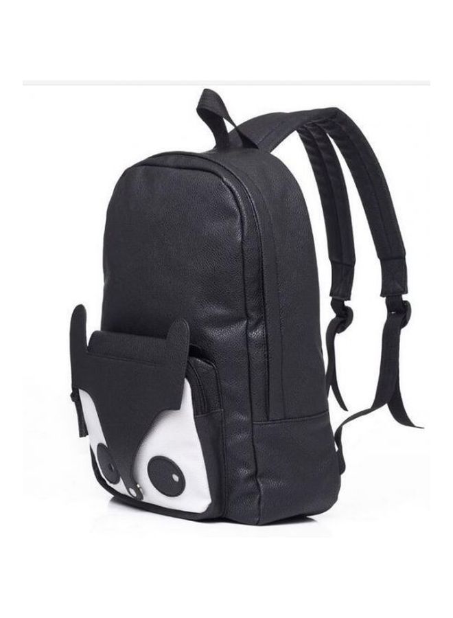 Generic - Cartoon Fox Designed Backpack Black/White - Image 1