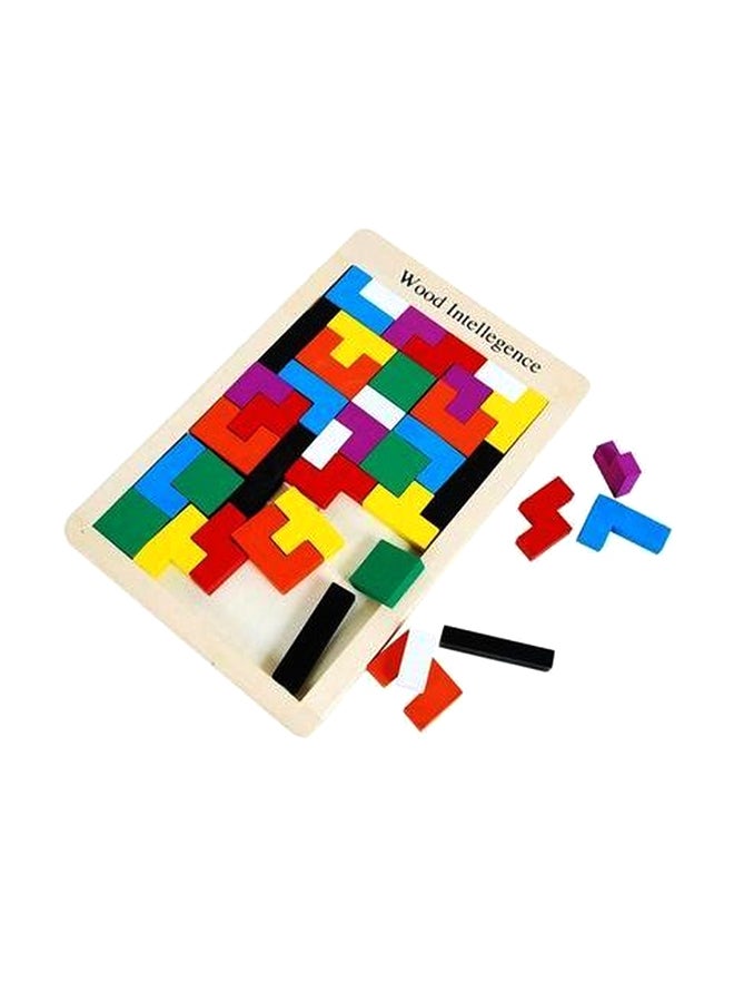 Wooden Tetris Puzzle - Image 1