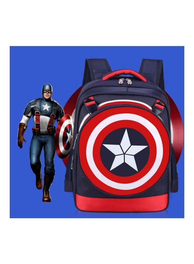 Captain America Themed Backpack Blue/Red/White - Image 4