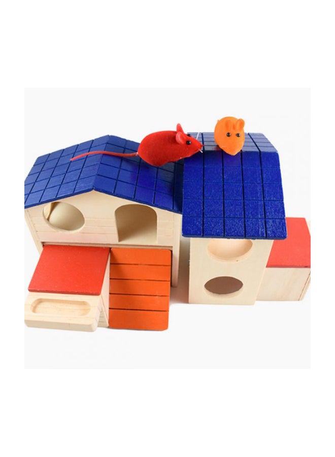 Small Animals Pet House Beige/Blue/Yellow - Image 3