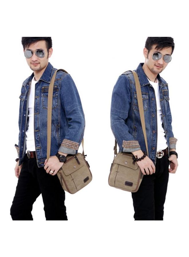 Generic - Canvas Messenger Bag Beige - Image 1
