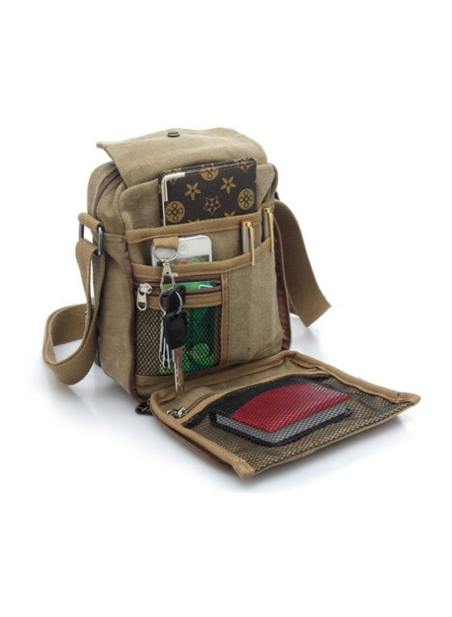 Generic - Canvas Messenger Bag Beige - Image 1