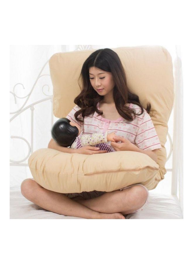 Maternity Pillow Cotton Beige 120x80cm  - Image 2