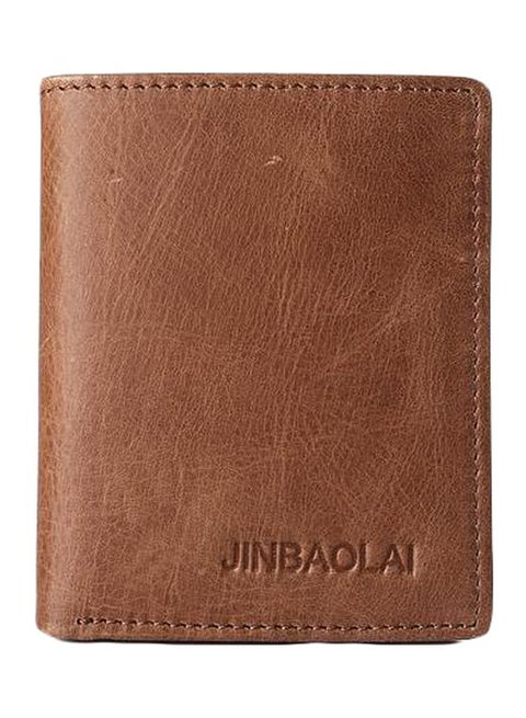 Leather Bifold Wallet Brown