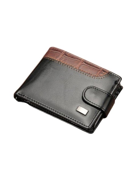 Leather Bifold Wallet Black/Brown