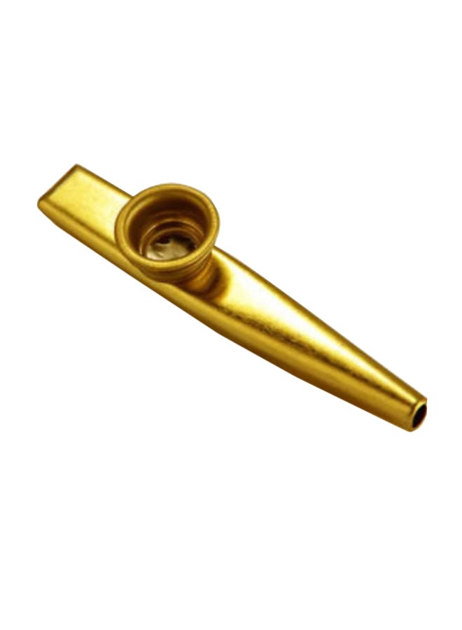 آلة كازو موسيقية معدنية مطلية بالذهب - Image 1