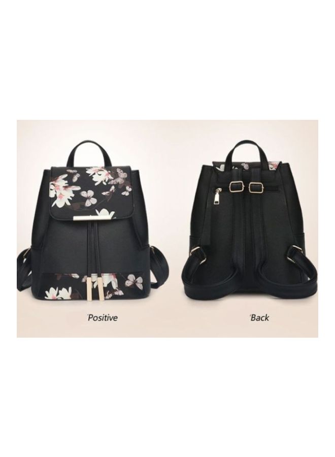 حقيبة كروس من جلد البولي يوريثان اسود/أبيض/زهري - Image 2