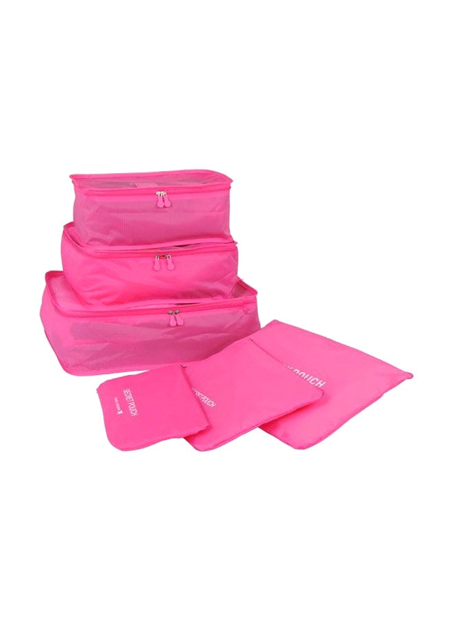 Sienna 6-Piece Travel Bag Set Fuschia - Image 1