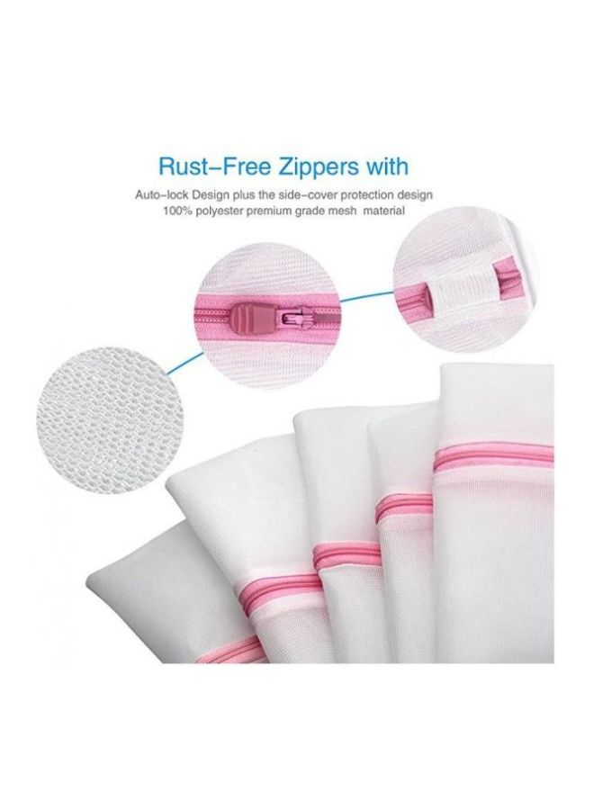 Generic 7-Piece Laundry Bag Set White/Pink  - Image 2